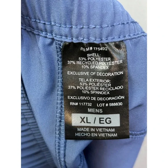 Soybu Shorts Mens XL Blue Active Athletic Recycled Polyester Spandex Zip Pockets - Picture 5 of 10